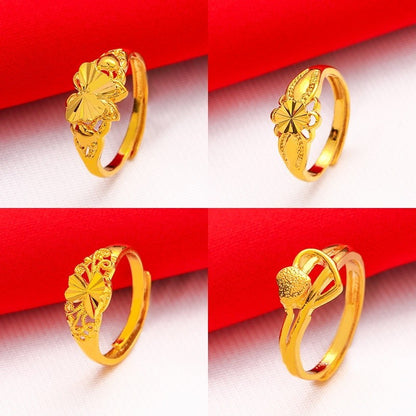 (READYSTOCK) Cincin Emas Gold Plated Wanita | 2025 New Style Adjustable Opening Ring | Fashion Jewelry Perhiasan GR0040