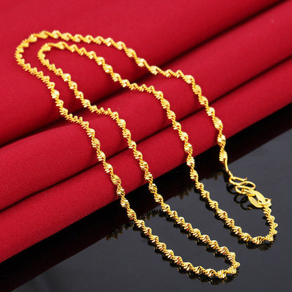 (READYSTOCK) Rantai Leher Emas Gold Necklace 45cm | Brass Gold Plated | Fashion Jewelry Aksesori Wanita Perhiasan NL0039