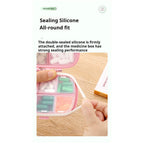 READY STOCK!!! 8-Slot for Travel Pill Box with Seal Ring Small Box for Tablets Wheat Straw Container for Medicines 塑料药盒