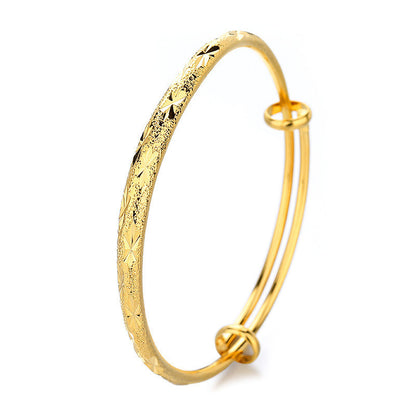 (READYSTOCK) Gelang Emas Gold Plated Bangle Wanita | Openable Caved Gold Bangles | Perhiasan Aksesori Fashion HR0042