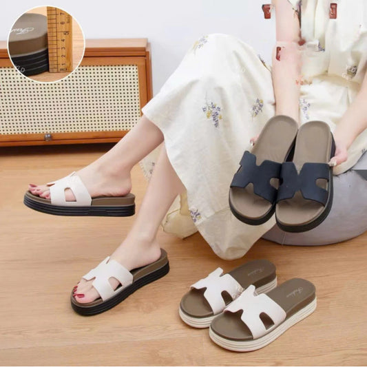 READY STOCK!!!Muslimah Friendly Sandals Sandal Perempuan Premium  Selesa Comfort Premium Women Sandals Heel-5cm± 6689-45