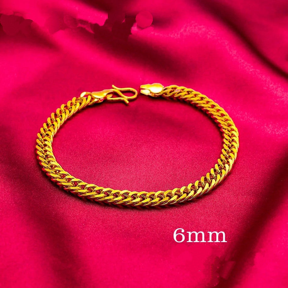 (READYSTOCK) Rantai Tangan Emas Gold Plated Chain Bracelet | Gelang Emas  | Gold Jewellery Aksesori Perhiasan HL0041