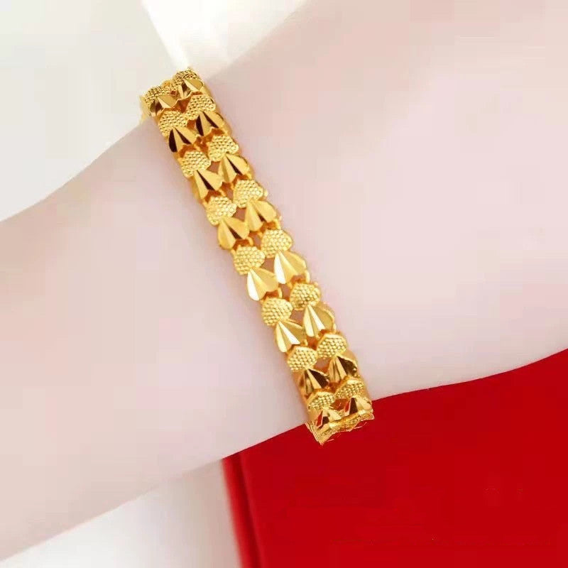 (READYSTOCK) Rantai Tangan Emas Gold Plated Chain Bracelet | Gelang Emas  | Gold Jewellery Aksesori Perhiasan HL0041
