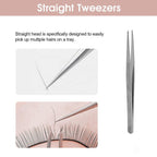 READY STOCK!!! 10cm Stainless Steel Tweezers Precision Beauty Special Tweezers Elbow for Repair Eyelash Grafting 不锈钢镊子