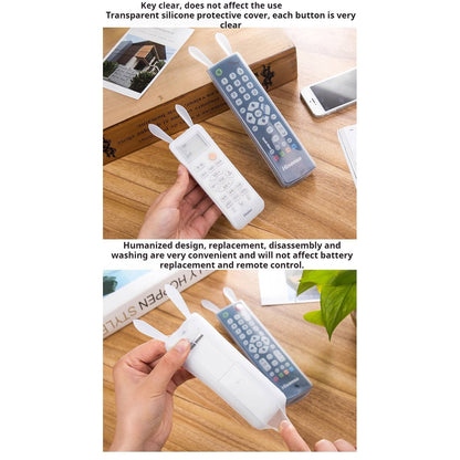 READY STOCK!!! Cartoon Rabbit Ear Silicone Transparent/Luminous Remote Control Cover Waterproof Dust proof Case 兔子遥控器防尘罩