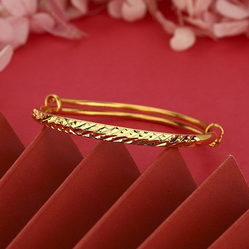 (READYSTOCK) Gelang Emas Gold Plated Bangle Wanita | Openable Caved Gold Bangles | Perhiasan Aksesori Fashion HR0042