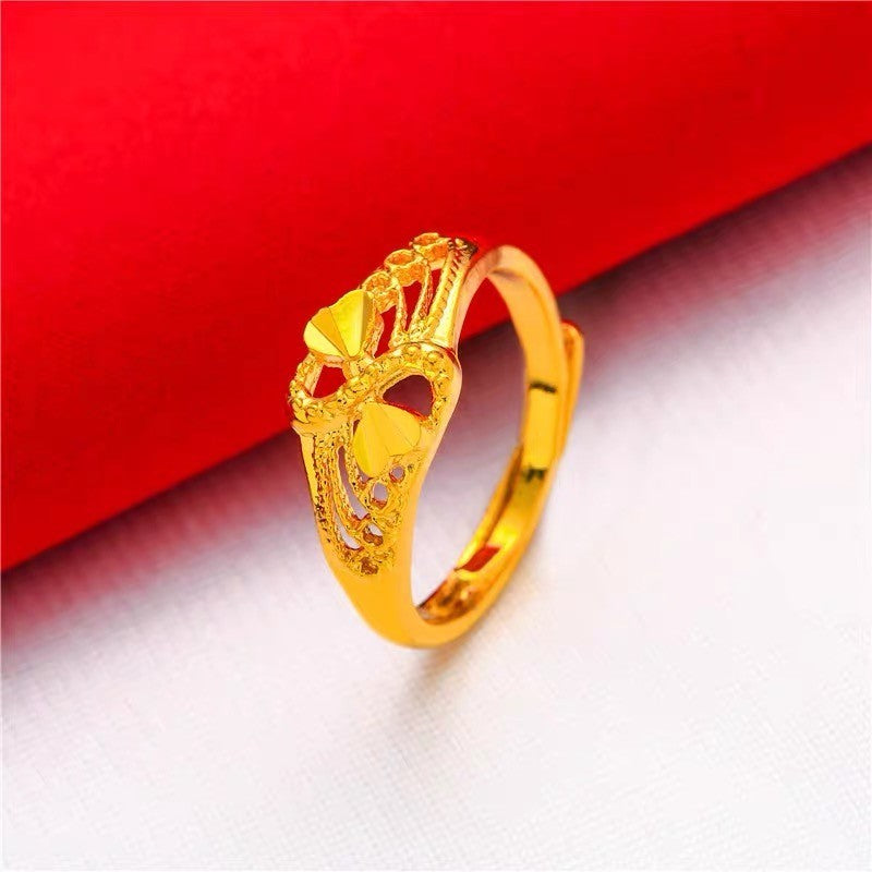 (READYSTOCK) Cincin Emas Gold Plated Wanita | 2025 New Style Adjustable Opening Ring | Fashion Jewelry Perhiasan GR0040