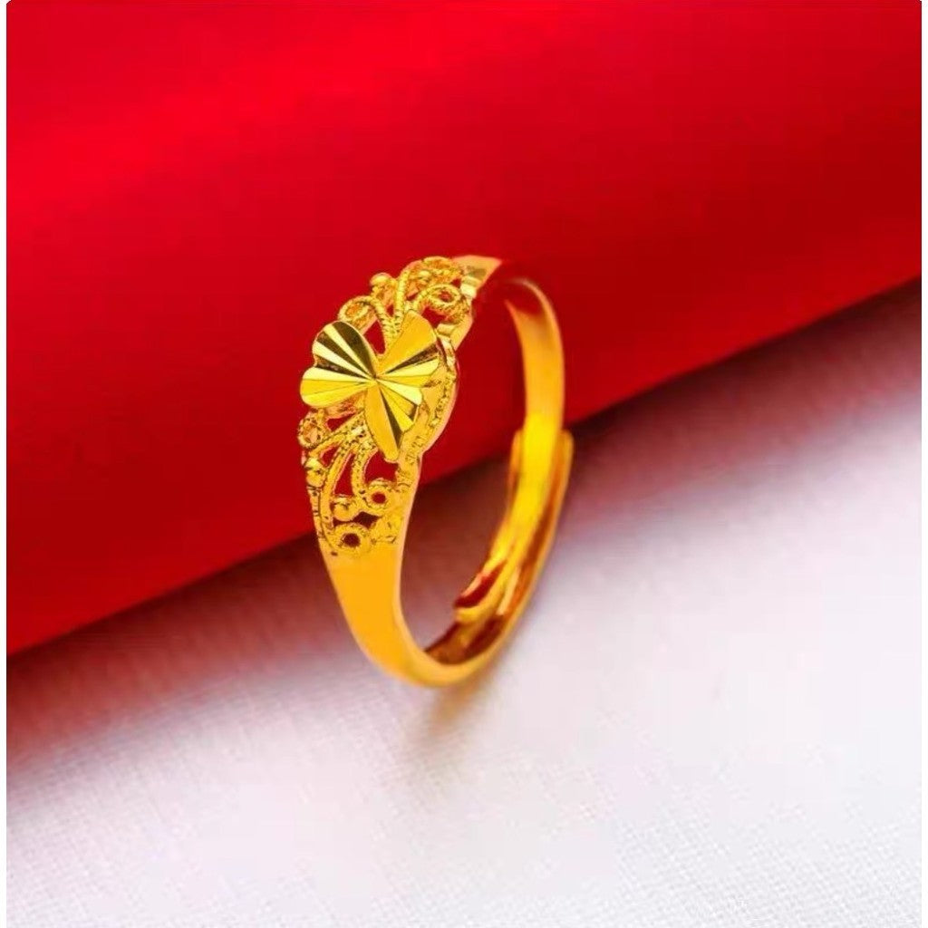 (READYSTOCK) Cincin Emas Gold Plated Wanita | 2025 New Style Adjustable Opening Ring | Fashion Jewelry Perhiasan GR0040