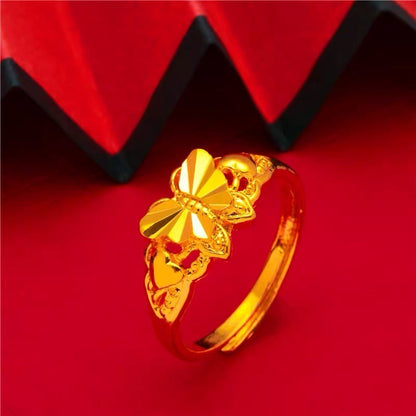 (READYSTOCK) Cincin Emas Gold Plated Wanita | 2025 New Style Adjustable Opening Ring | Fashion Jewelry Perhiasan GR0040