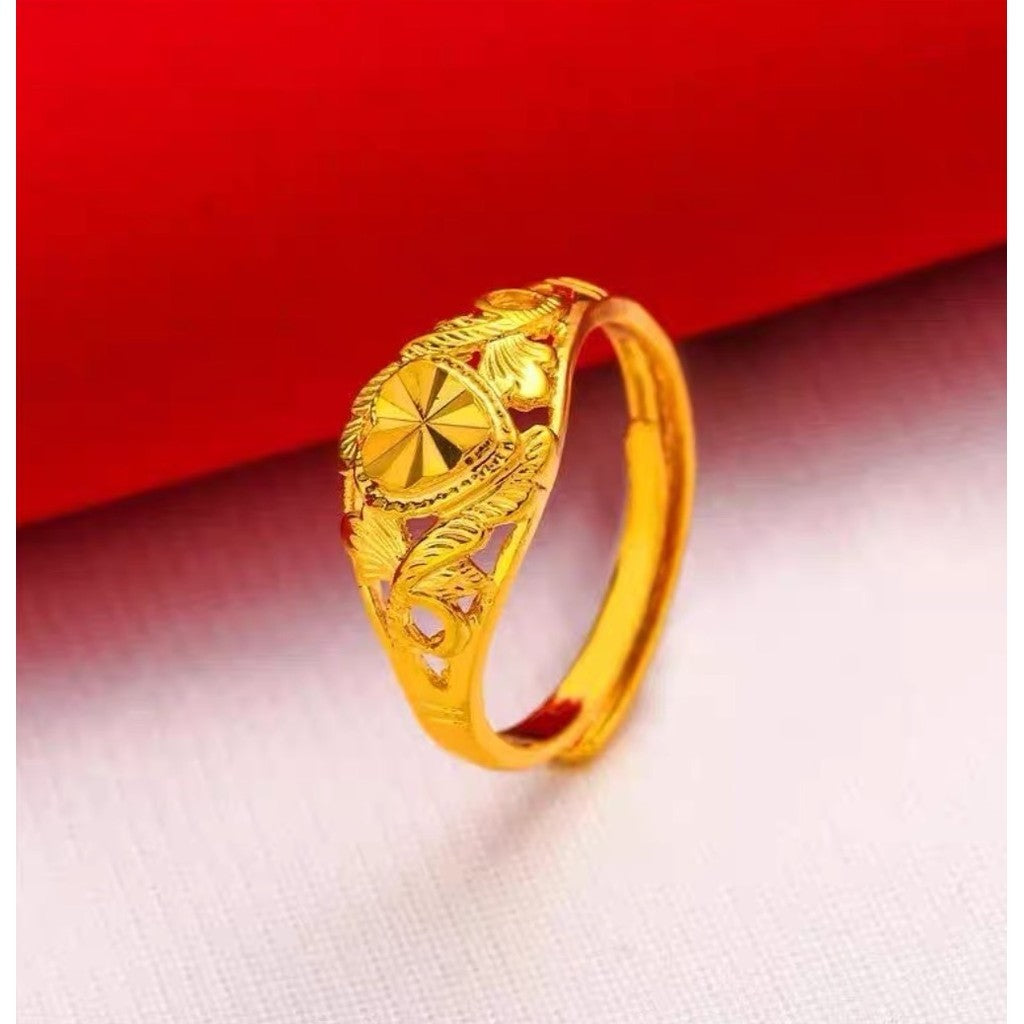 (READYSTOCK) Cincin Emas Gold Plated Wanita | 2025 New Style Adjustable Opening Ring | Fashion Jewelry Perhiasan GR0040