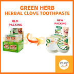 GREEN HERB HERBAL CLOVE TOOTHPASTE 25g WITH FREE GIFT RANDOM