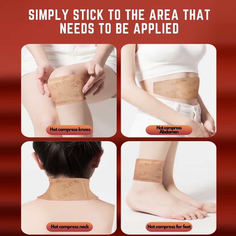 艾灸贴 Wormwood Moxa Plaster 艾草发热贴  Moxibustion Heat Patch  自发热敷艾灸颈椎膝盖艾热贴暖身贴暖宝宝热帖