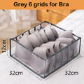 READY STOCK!!! 6/7/11 Grids Underwear Tudung Clothes Organiser Box Stackable Wardrobe Drawer Socks Storage Box 内衣裤收纳盒