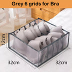 READY STOCK!!! 6/7/11 Grids Underwear Tudung Clothes Organiser Box Stackable Wardrobe Drawer Socks Storage Box 内衣裤收纳盒
