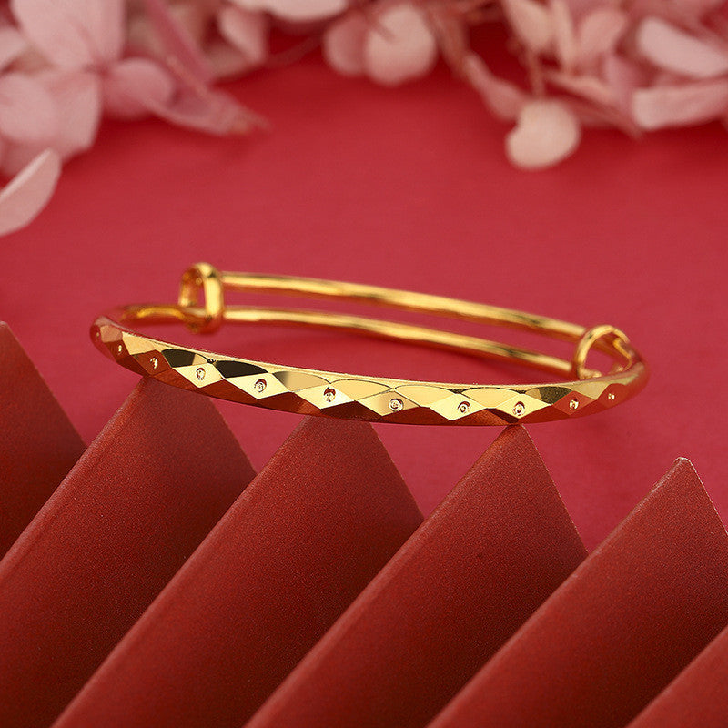 (READYSTOCK) Gelang Emas Gold Plated Bangle Wanita | Openable Caved Gold Bangles | Perhiasan Aksesori Fashion HR0042
