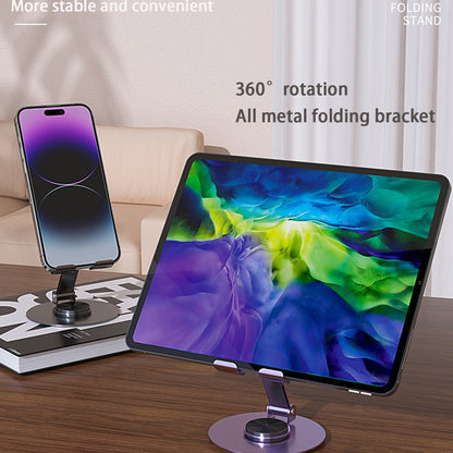 Foldable Metal Mobile Phone Stand Anti-slip Stand Suitable for Mobile Phones/Tablets and Other 360-degree Rotation 手机支架