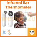 READY STOCK‼️ Infrared Ear Thermometer Digital LCD Suhu Telinga Bayi Dewasa Dengan Probe Cover