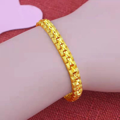 (READYSTOCK) Rantai Tangan Emas Gold Plated Chain Bracelet | Gelang Emas  | Gold Jewellery Aksesori Perhiasan HL0041