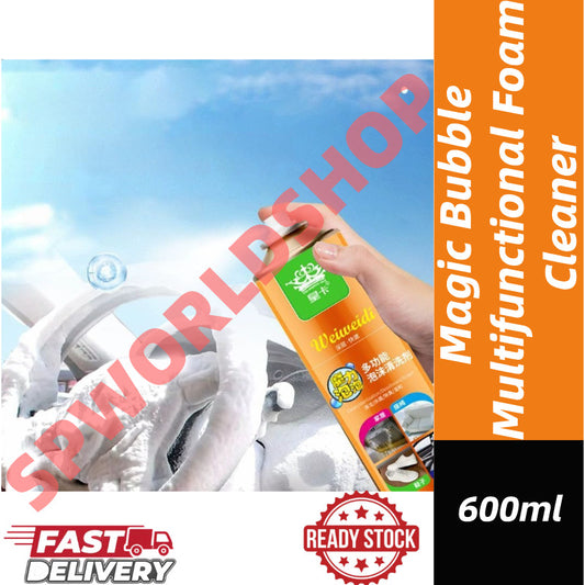 (READY STOCK) Magic Bubble 600ml Multifunctional Foam Cleaner Spray | Powerful Stain Removal |  多功能泡沫清洁剂 | 家用车用深层清洁神器