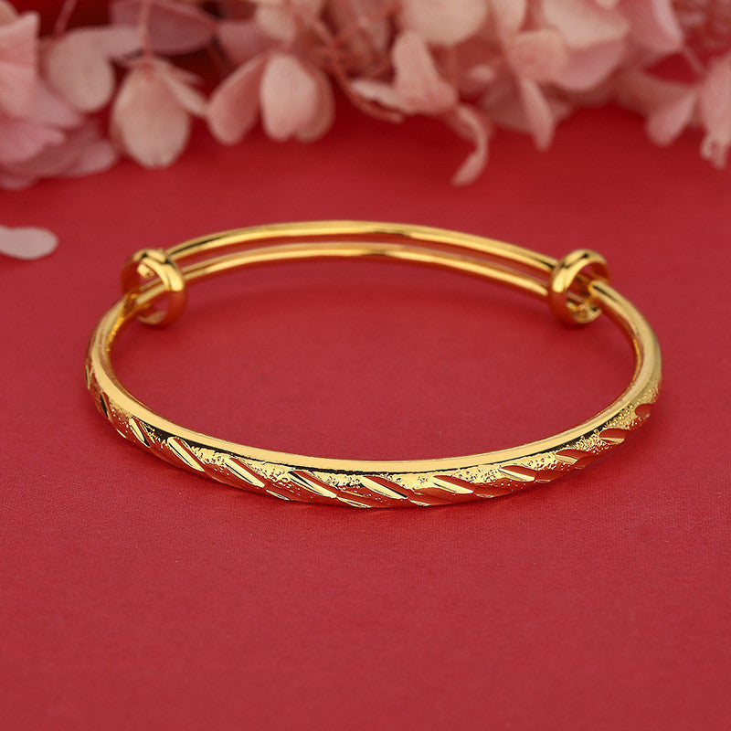 (READYSTOCK) Gelang Emas Gold Plated Bangle Wanita | Openable Caved Gold Bangles | Perhiasan Aksesori Fashion HR0042