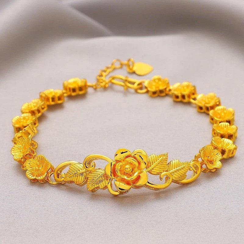 (READYSTOCK) Rantai Tangan Emas Gold Plated Chain Bracelet | Gelang Emas  | Gold Jewellery Aksesori Perhiasan HL0041