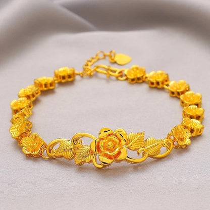 (READYSTOCK) Rantai Tangan Emas Gold Plated Chain Bracelet | Gelang Emas  | Gold Jewellery Aksesori Perhiasan HL0041