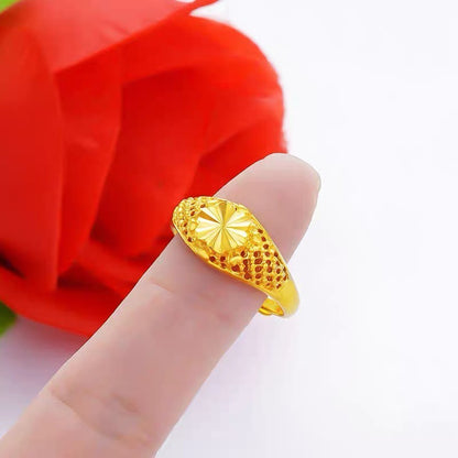 (READYSTOCK) Cincin Emas Gold Plated Wanita | 2025 New Style Adjustable Opening Ring | Fashion Jewelry Perhiasan GR0040