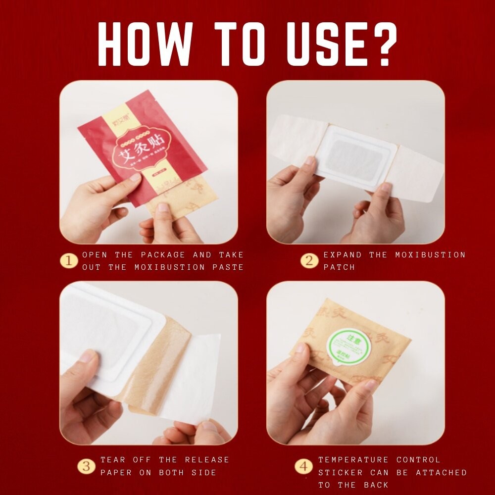 艾灸贴 Wormwood Moxa Plaster 艾草发热贴  Moxibustion Heat Patch  自发热敷艾灸颈椎膝盖艾热贴暖身贴暖宝宝热帖