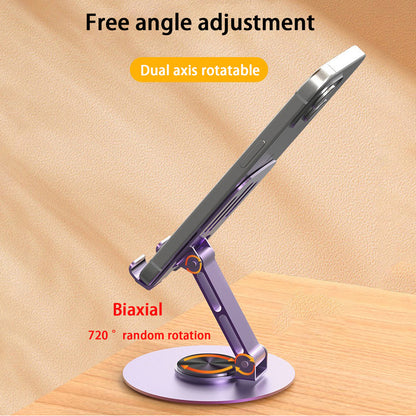 Foldable Metal Mobile Phone Stand Anti-slip Stand Suitable for Mobile Phones/Tablets and Other 360-degree Rotation 手机支架
