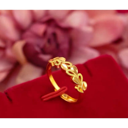 (READYSTOCK) Cincin Emas Gold Plated Wanita | 2025 New Style Adjustable Opening Ring | Fashion Jewelry Perhiasan GR0040