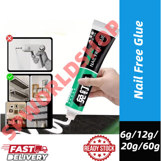 Strong Nail-Free Glue Gam Kuat Towel Rack Waterproof Fixing Glue Suitable For Glass Tile Board Strong Glue 无痕胶水 免釘膠 免钉胶