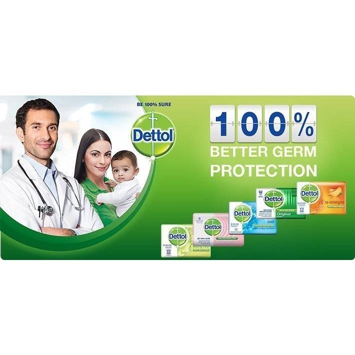 READY STOCK!!!Dettol Original Antibacterial Active Germ Protection Bar Soap 100G BUY 3 FREE #Dettol#Sabun #Antibacterial