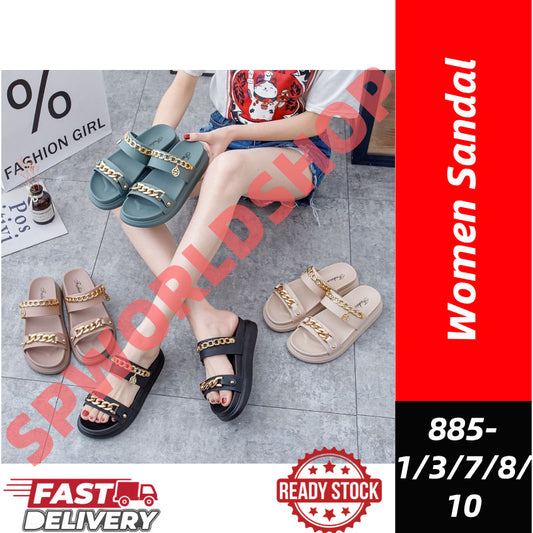Lady Comfort Fashion Sandal | Sandal Perempuan Tapak Lembut | Casual & Office Wear | Non-Slip | 885-1/3/7/8/10