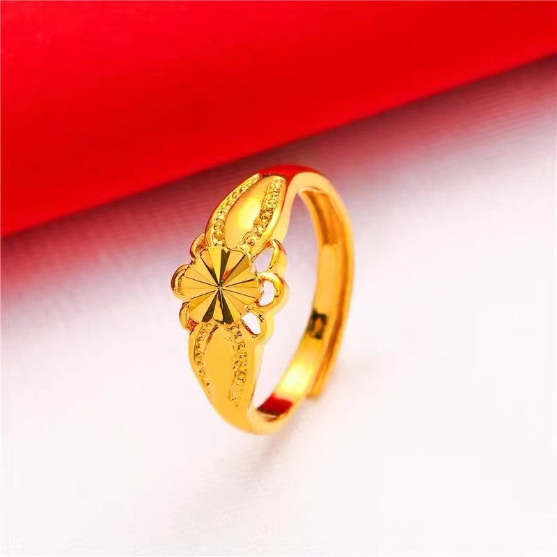 (READYSTOCK) Cincin Emas Gold Plated Wanita | 2025 New Style Adjustable Opening Ring | Fashion Jewelry Perhiasan GR0040