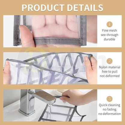 READY STOCK!!! 6/7/11 Grids Underwear Tudung Clothes Organiser Box Stackable Wardrobe Drawer Socks Storage Box 内衣裤收纳盒