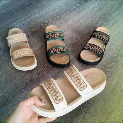Ready Stock! Women Platform Slippers | Summer Casual Thick  | Non-Slip, Lightweight, Comfortable - JYL-400 女士厚底拖鞋