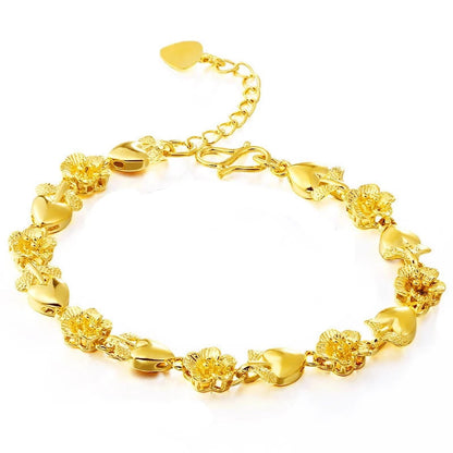(READYSTOCK) Rantai Tangan Emas Gold Plated Chain Bracelet | Gelang Emas  | Gold Jewellery Aksesori Perhiasan HL0041