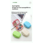 READY STOCK!!! 8-Slot for Travel Pill Box with Seal Ring Small Box for Tablets Wheat Straw Container for Medicines 塑料药盒