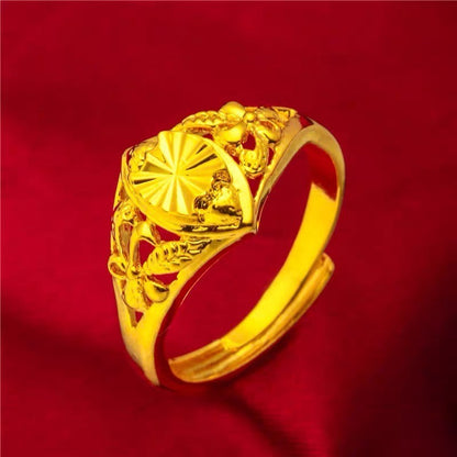 (READYSTOCK) Cincin Emas Gold Plated Wanita | 2025 New Style Adjustable Opening Ring | Fashion Jewelry Perhiasan GR0040