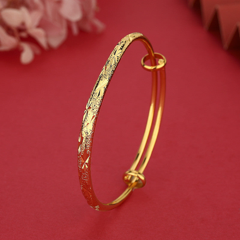 (READYSTOCK) Gelang Emas Gold Plated Bangle Wanita | Openable Caved Gold Bangles | Perhiasan Aksesori Fashion HR0042