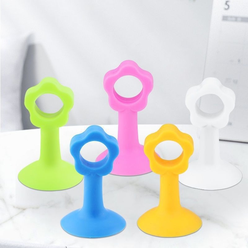 Silicone Door Stopper Suction Silencer Crash Pad Anti-Collision Doorknob Door Handle Wall Protectors Guard Stop 硅胶门吸免打孔