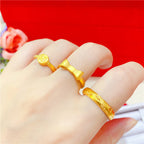 (READYSTOCK) Cincin Emas Gold Plated Wanita | 2025 New Style Adjustable Opening Ring | Fashion Jewelry Perhiasan GR0040