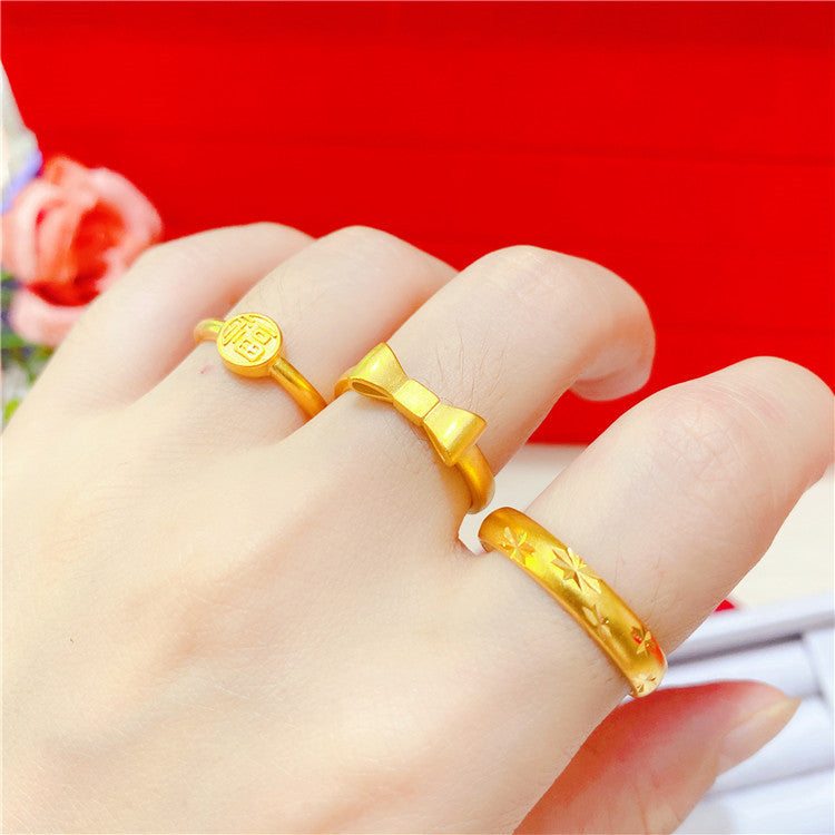 (READYSTOCK) Cincin Emas Gold Plated Wanita | 2025 New Style Adjustable Opening Ring | Fashion Jewelry Perhiasan GR0040