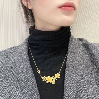 (READYSTOCK) Rantai Leher + Loket Emas Gold Necklace Pendant for Women | Jewelry Aksesori Perhiasan Emas Fashion NL0038