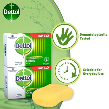 READY STOCK!!!Dettol Original Antibacterial Active Germ Protection Bar Soap 100G BUY 3 FREE #Dettol#Sabun #Antibacterial