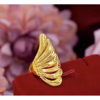 (READYSTOCK) Cincin Emas Gold Plated Wanita | 2025 New Style Adjustable Opening Ring | Fashion Jewelry Perhiasan GR0040