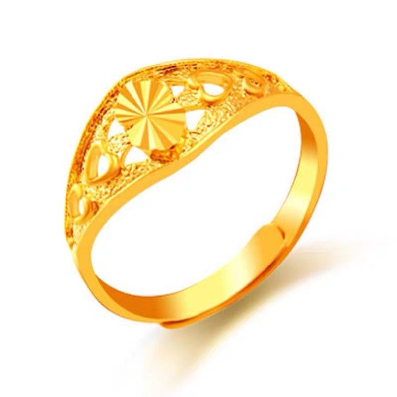 (READYSTOCK) Cincin Emas Gold Plated Wanita | 2025 New Style Adjustable Opening Ring | Fashion Jewelry Perhiasan GR0040
