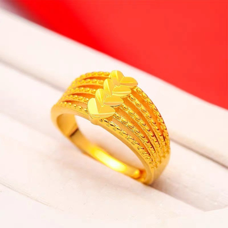 (READYSTOCK) Cincin Emas Gold Plated Wanita | 2025 New Style Adjustable Opening Ring | Fashion Jewelry Perhiasan GR0040