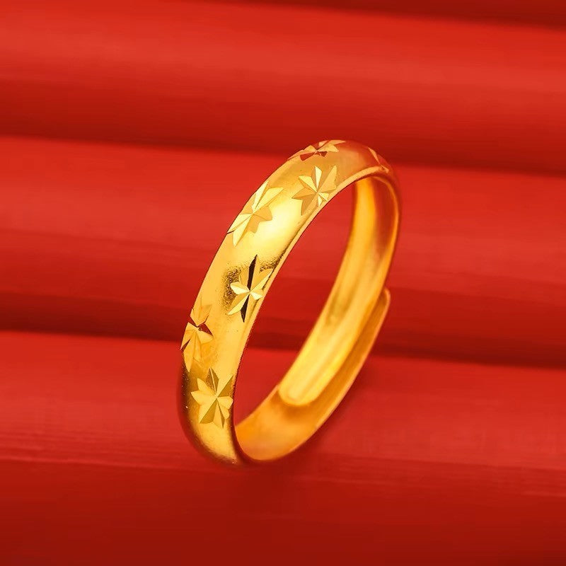 (READYSTOCK) Cincin Emas Gold Plated Wanita | 2025 New Style Adjustable Opening Ring | Fashion Jewelry Perhiasan GR0040