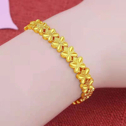 (READYSTOCK) Rantai Tangan Emas Gold Plated Chain Bracelet | Gelang Emas  | Gold Jewellery Aksesori Perhiasan HL0041
